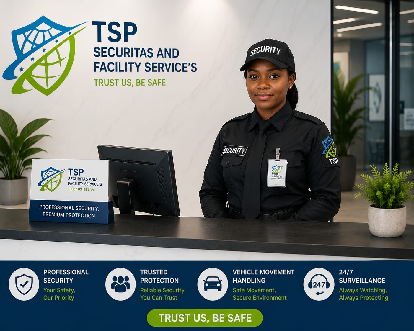 Reception security desk